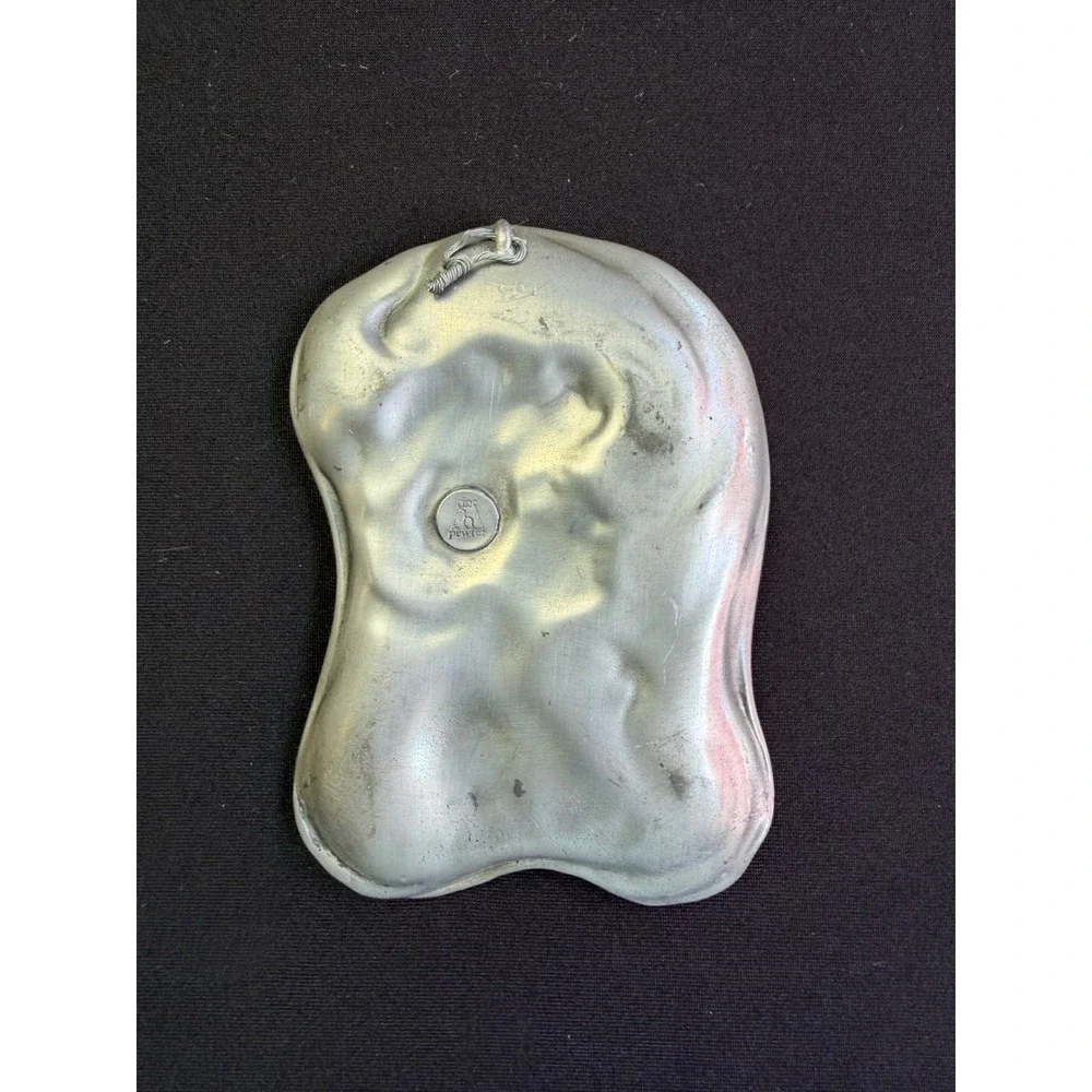 Fine Pewter Art Nouveau Style Smoking Lady Trinket Dish Silver Metal Tray 5in